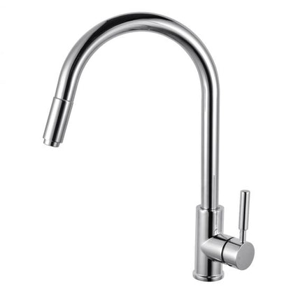 Aquaperla Round Pull Out Kitchen Sink Mixer Tap