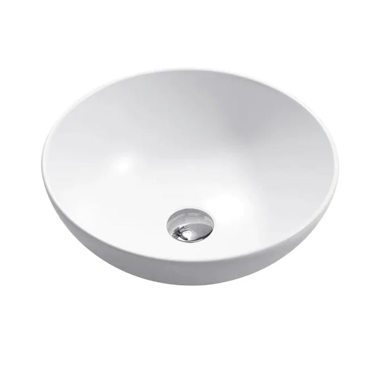 Round Matte White Above Counter Basin 400mm
