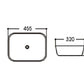 Matte Black Above Counter Basin 455 X 320 mm