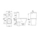Qubist Square Wall Faced Toilet Suite