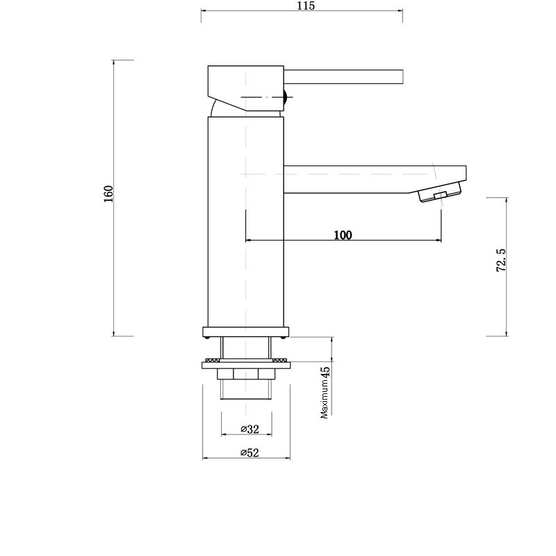 Aquaperla Lucid Pin Round Basin Mixer