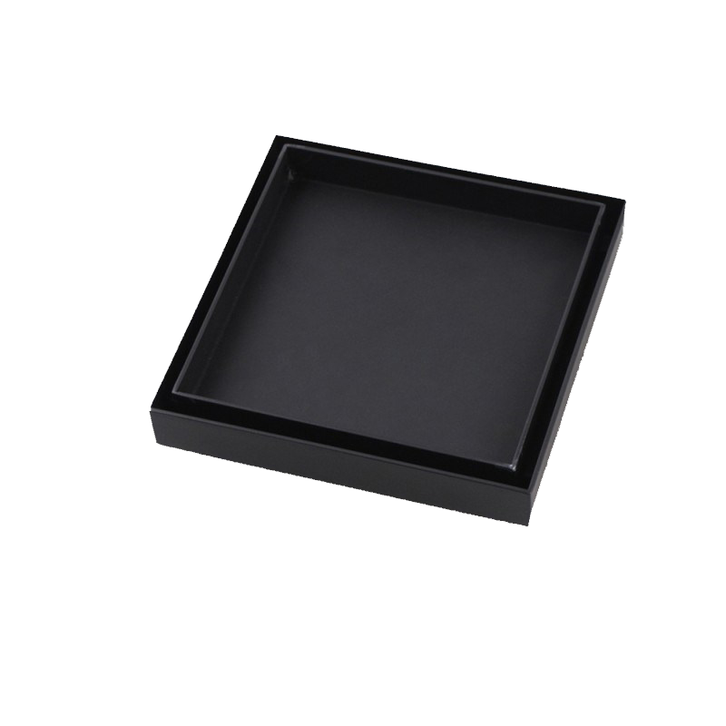 Matte Black Shower Grate Floor Waste Drain Smart Insert Tile 120*120mm