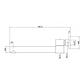 Aquaperla Lucid Pin Round Bathtub/Basin Swivel Wall Spout