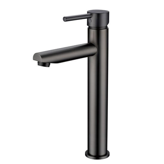 Pentro Gun Metal Grey Round Tall Basin Mixer