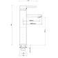 Pentro Brushed Nickel Tall Basin Mixer