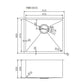 Aquaperla 510x450x230mm 1.2mm Handmade Top/Undermount Single Bowl Kitchen/Laundry Sink