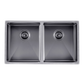 Gun Metal Grey 770x450x215mm 1.2mm Handmade Top/Undermount Double Bowls Kitchen Sink