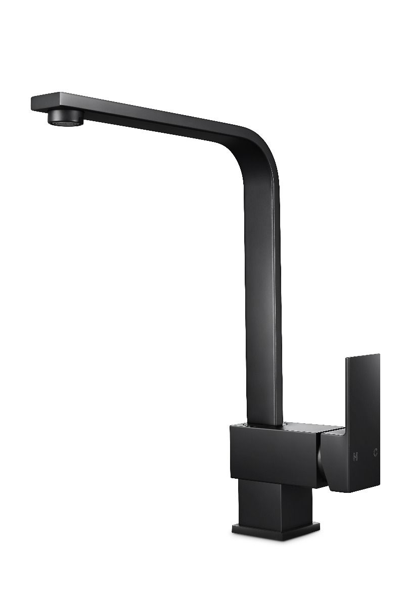 Aquaperla Square Black Kitchen Sink Mixer Tap